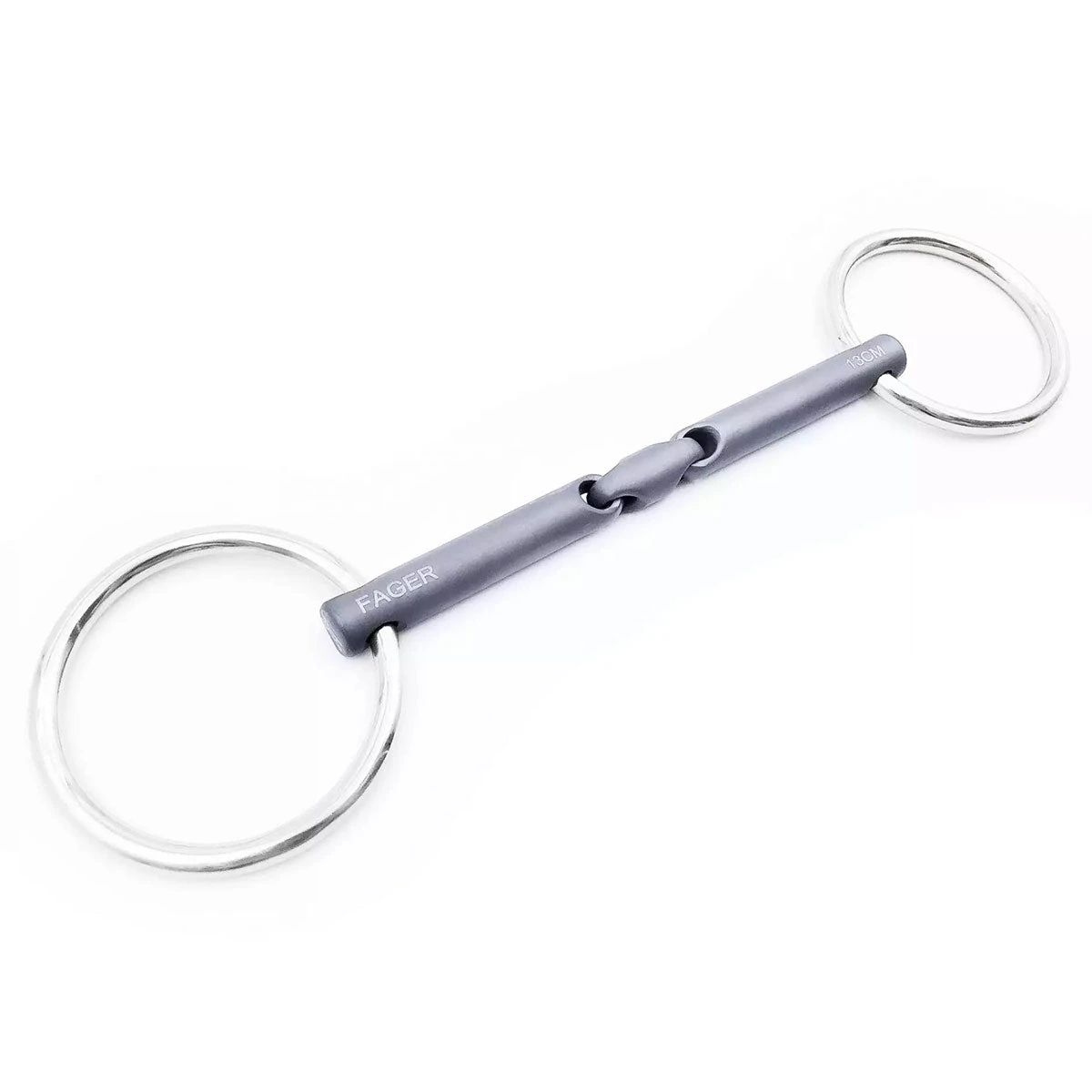 Fager Madeleine Titanium Bradoon Double Jointed Loose Ring Bit - Test Ride Bit