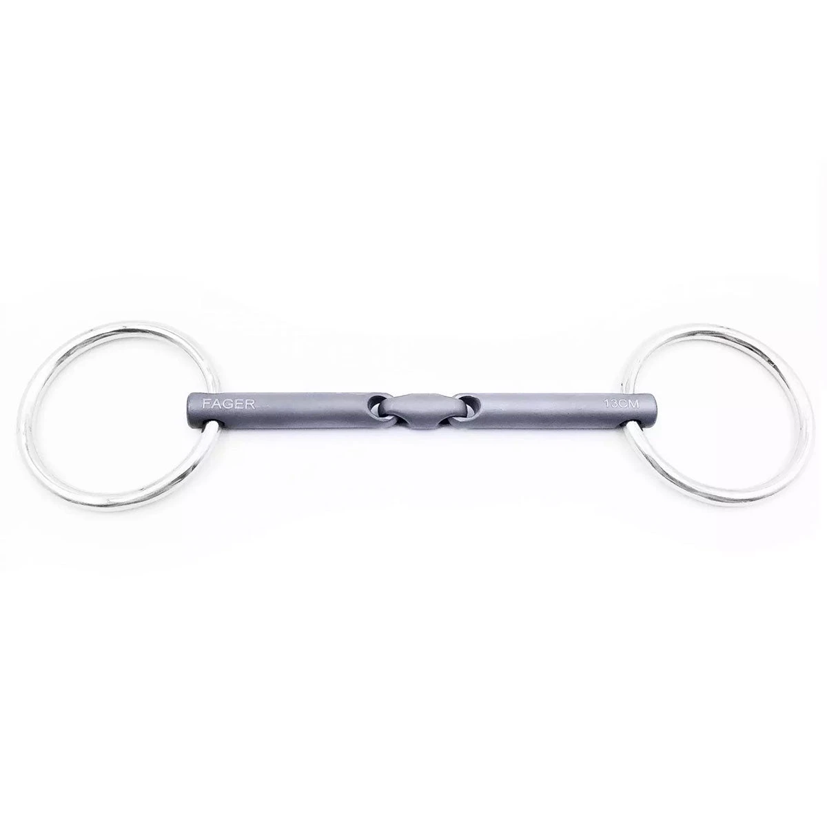 Fager Madeleine Titanium Bradoon Double Jointed Loose Ring Bit - Test Ride Bit - Image 4